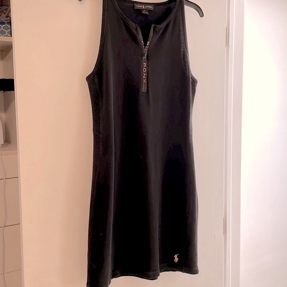 Ralph Lauren Pink Pony black sports dress. Excellent condition!!!